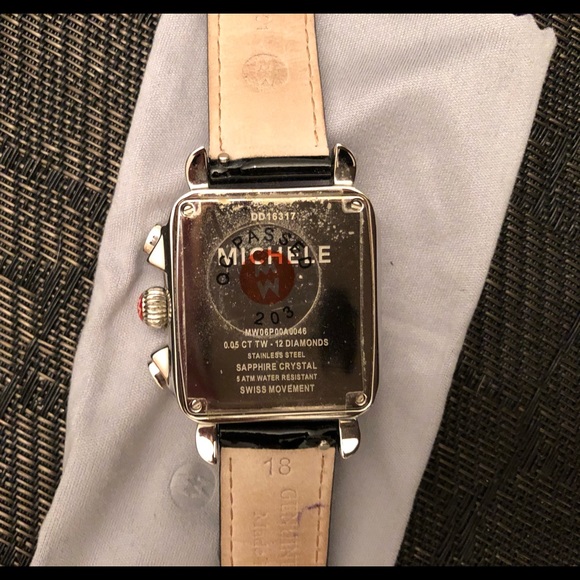 Michele Deco Diamond Chronograph 33 mm (Black Band Included) - Picture 8 of 10